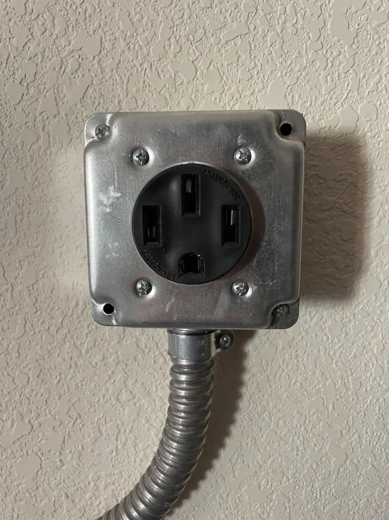 NEMA 14-50 outlet installed for Smart Home Electrical in Saddlebrooke